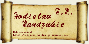 Hodislav Mandžukić vizit kartica